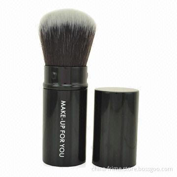 Professional Hot-selling Wholesale Soft Import Synthetic Hair Black Makeup Retractable Blush Brush
